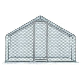 10 X 10 Ft Large Metal House With Waterproof Cover,  Dogs Pen (Option: Defaulttitle)